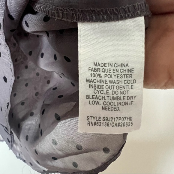 GUESS Sheer Black Polka Dot Top - Picture 9 of 9